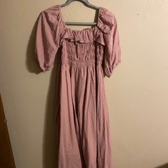 Puffed Sleeve Smocked Dress - Picture 2 of 4